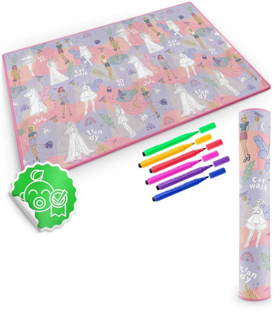 Ricokids RK-343 sulankstoma putų piešimo lenta 200 x 120 x 0,3 cm