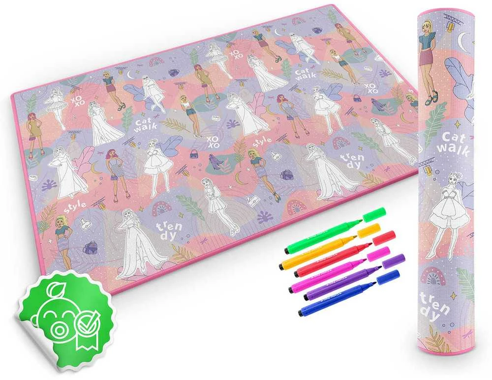 Ricokids RK-343 sulankstoma putų piešimo lenta 200 x 120 x 0,3 cm