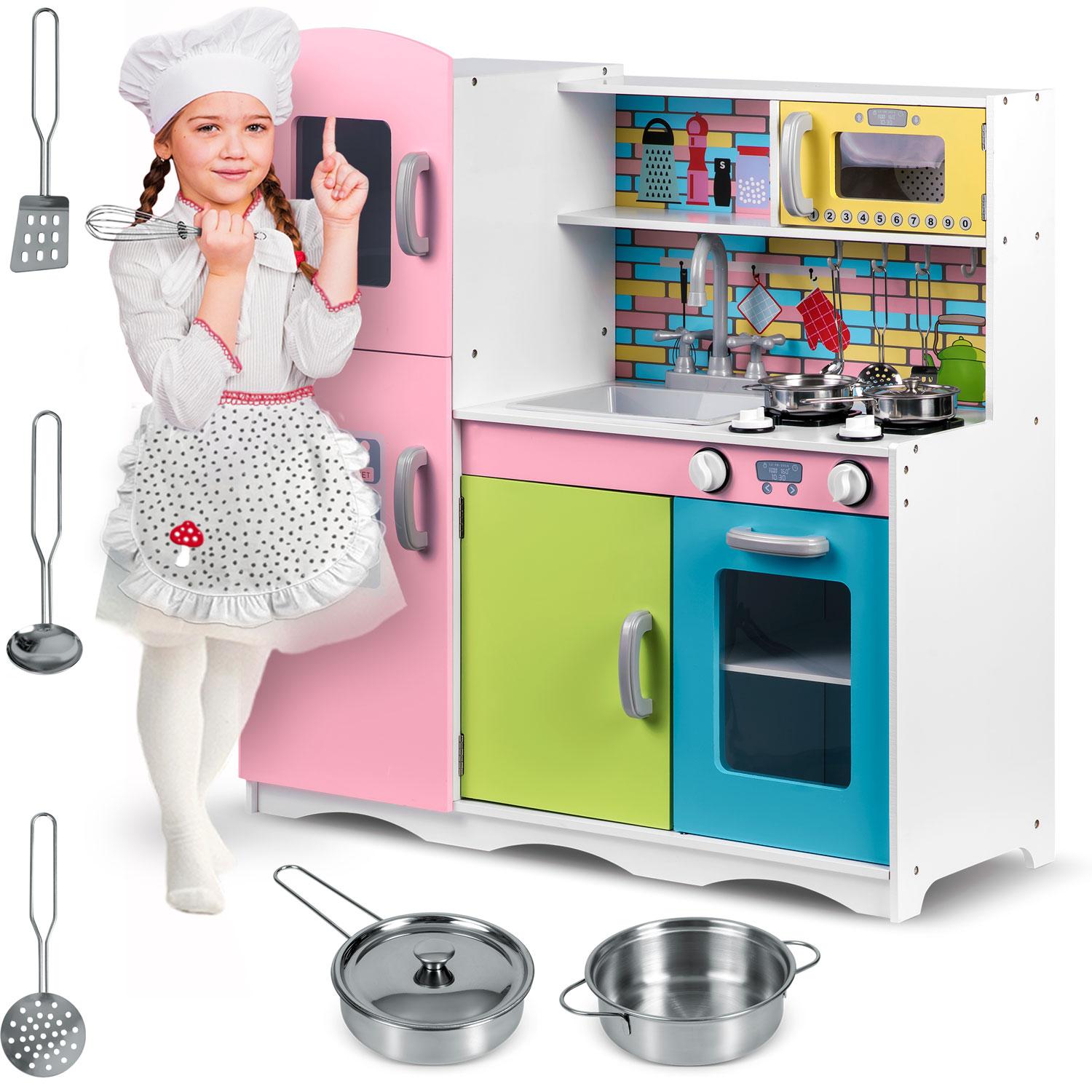 Ricokids Medinė virtuvė vaikams – didelė su priedais