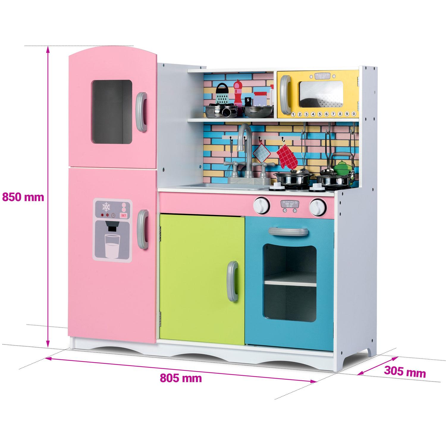 Ricokids Medinė virtuvė vaikams – didelė su priedais