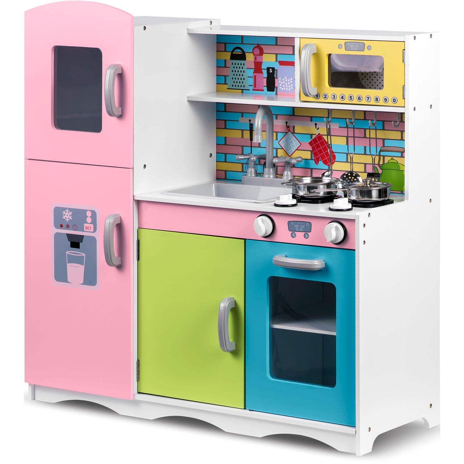 Ricokids Medinė virtuvė vaikams – didelė su priedais
