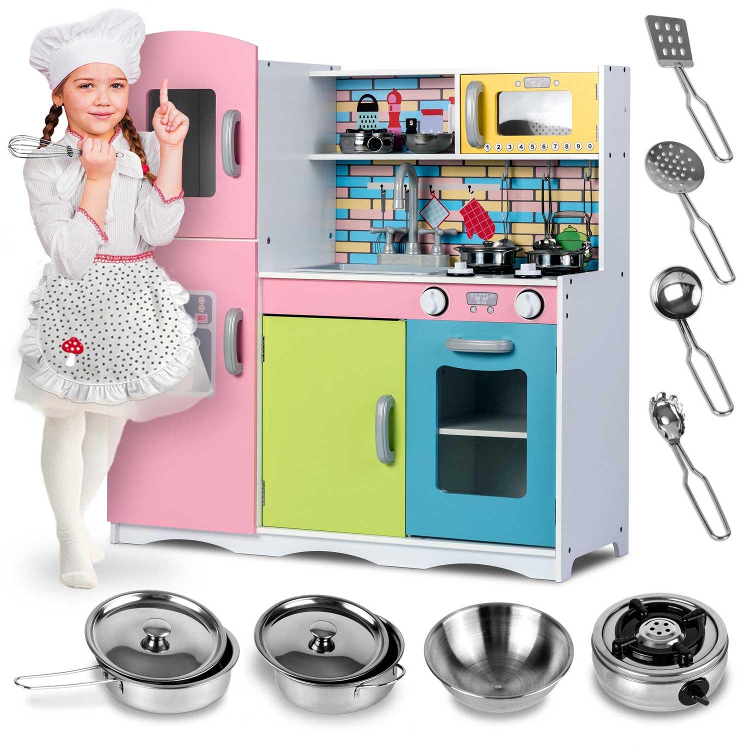 Ricokids Medinė virtuvė vaikams – didelė su priedais