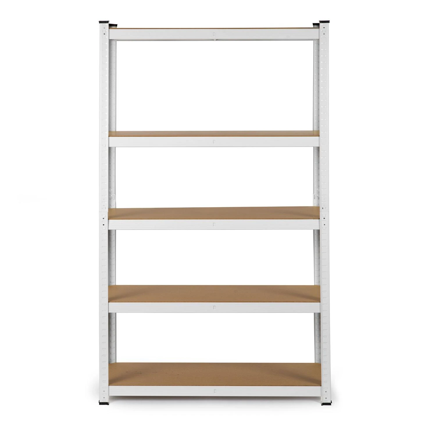 Humberg sandėliavimo lentyna su 5 MDF lentynomis, metaliniu rėmu, reguliuojama, 150 x 75 x 30 cm, balta, HR-811
