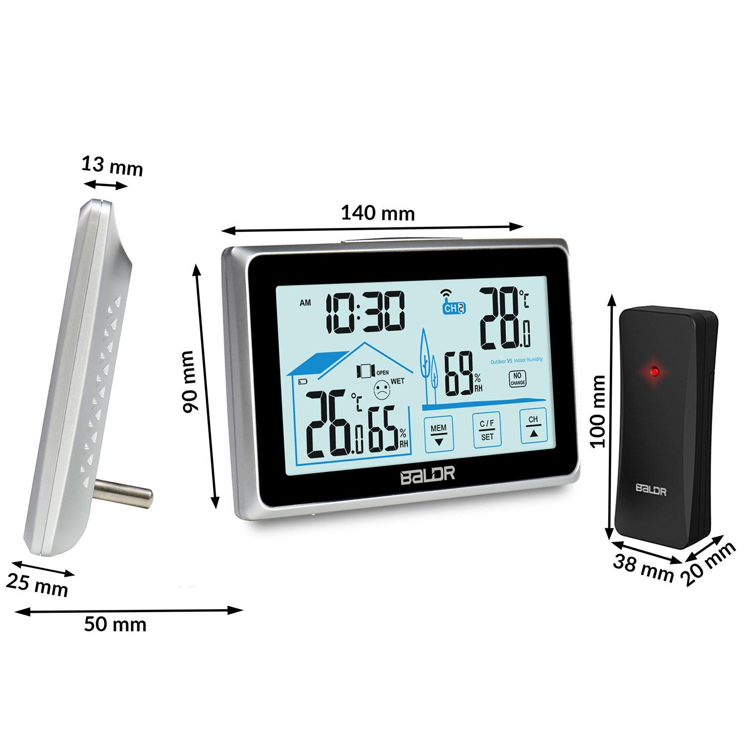Berdsen Meteorologinė stotelė su ekranu BD-910, juoda