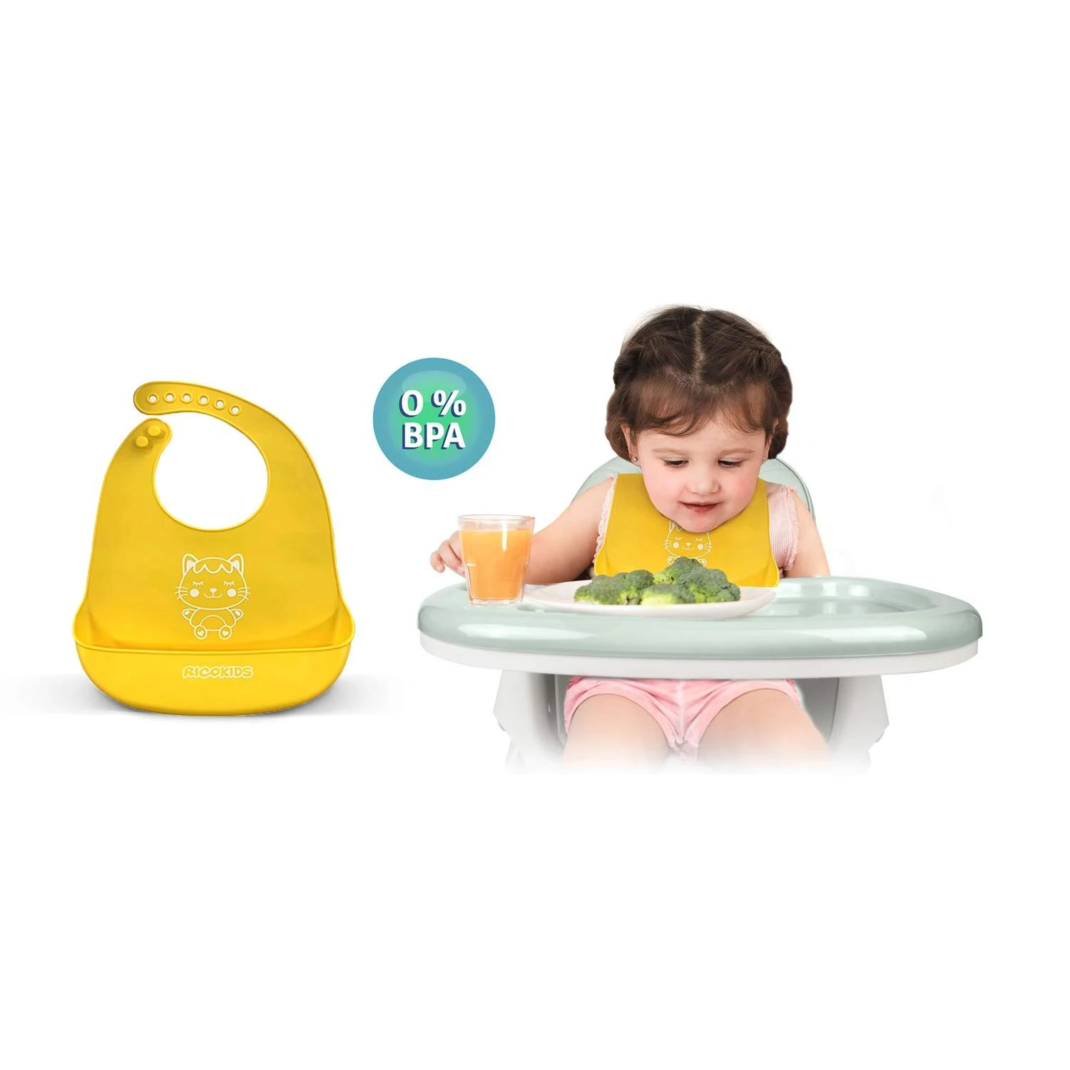 Maitinimo kėdutė Ricokids Milo, žalia