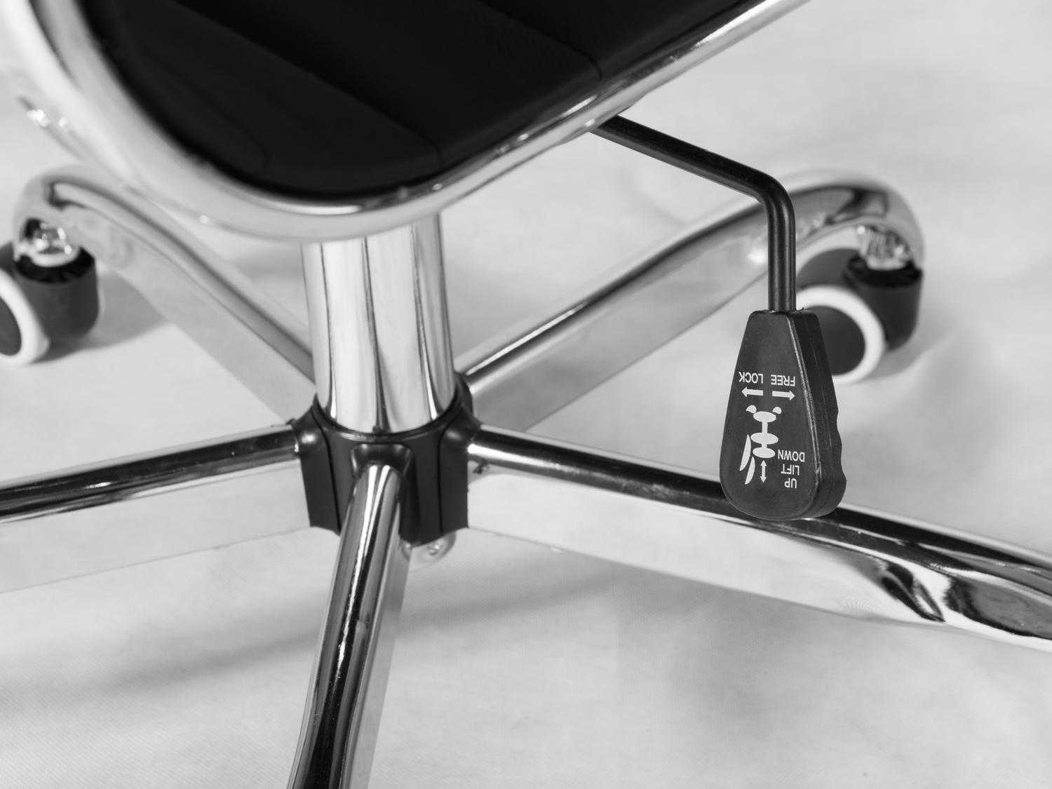 Sofotel Ergonomiška biuro kėdė, modernaus dizaino, juoda dirbtinė oda, reguliuojamas aukštis, pasukama kėdė namų biurui