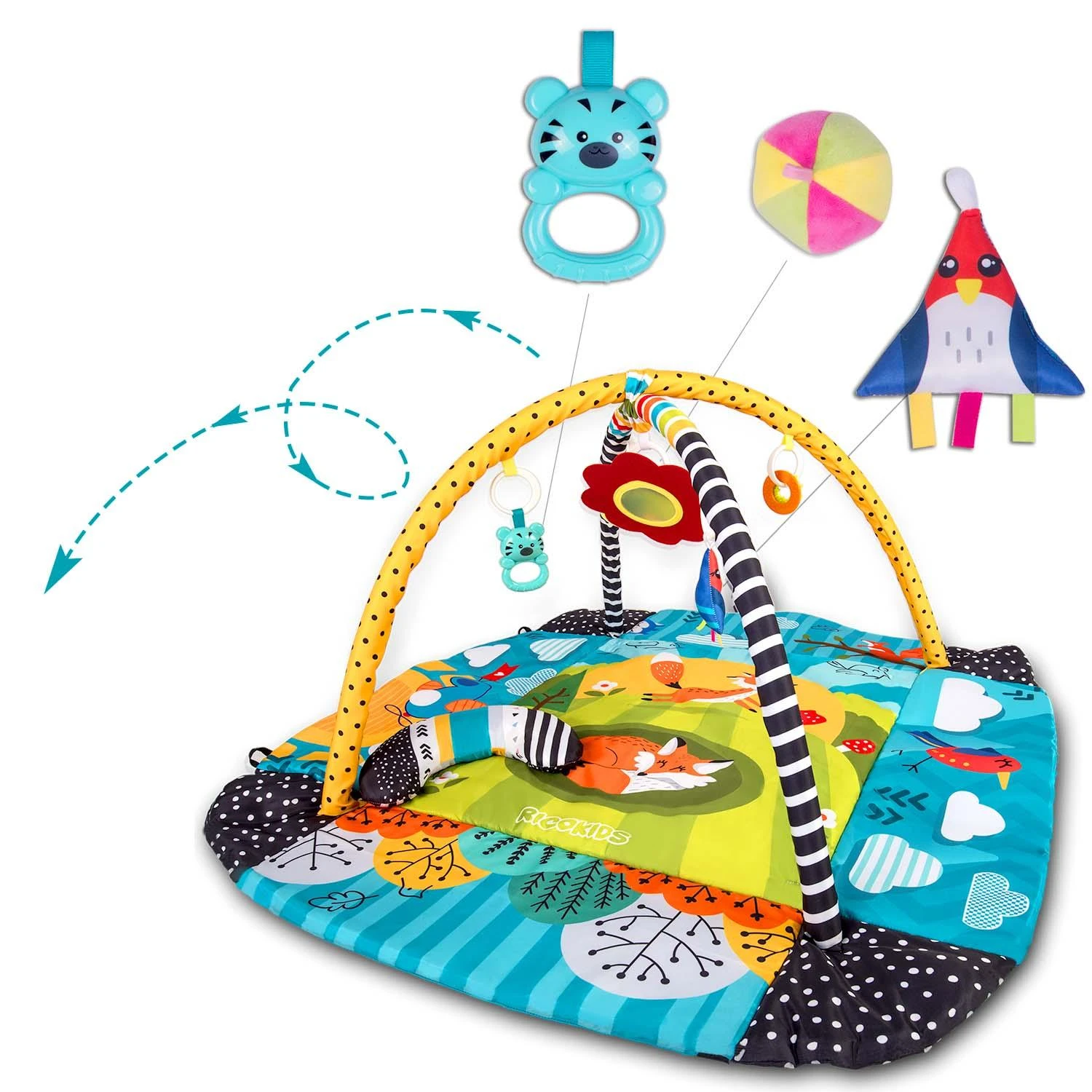 Lavinamasis kilimėlis 110 x 100 cm Lisek Ricokids