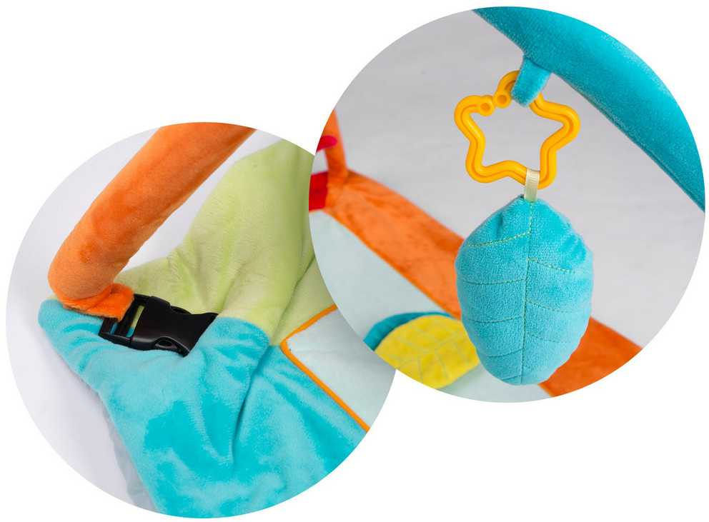 Nukido Interaktyvus edukacinis kilimėlis „Ricokids“ – gyvūnų tematika, 90 x 45 cm