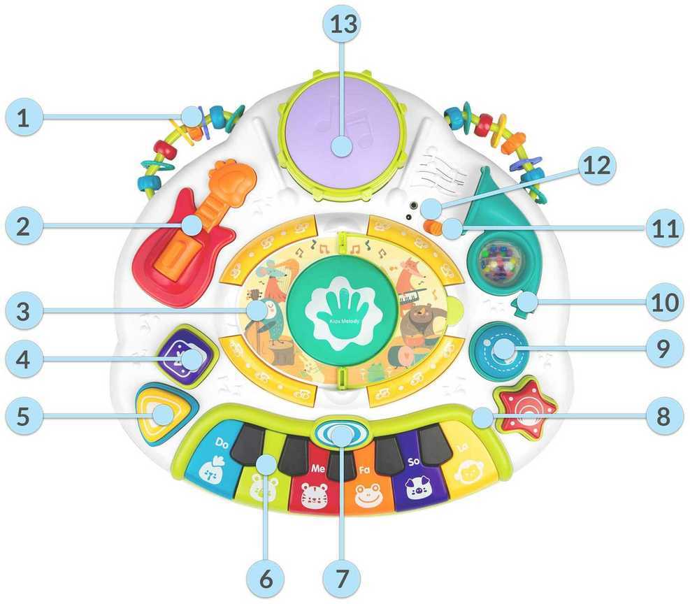 Ricokids Muzikinis edukacinis staliukas BT RK-812