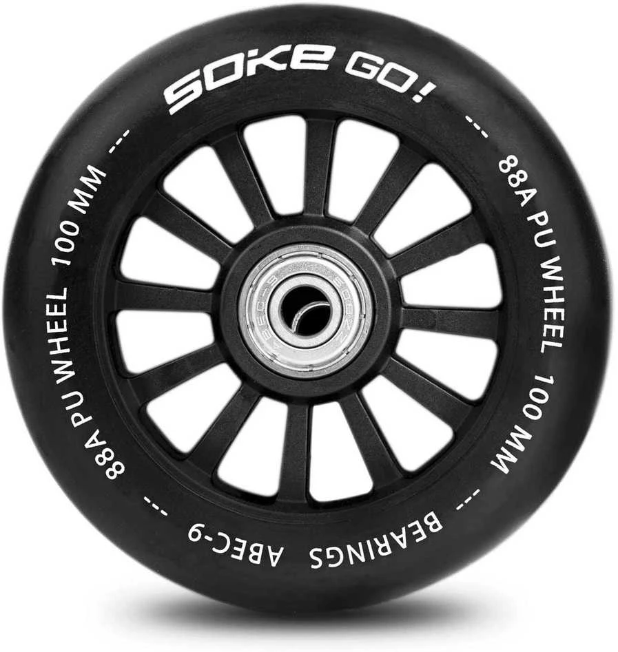 Soke Paspirtuko ratukai 100 mm juodi 2 vnt.