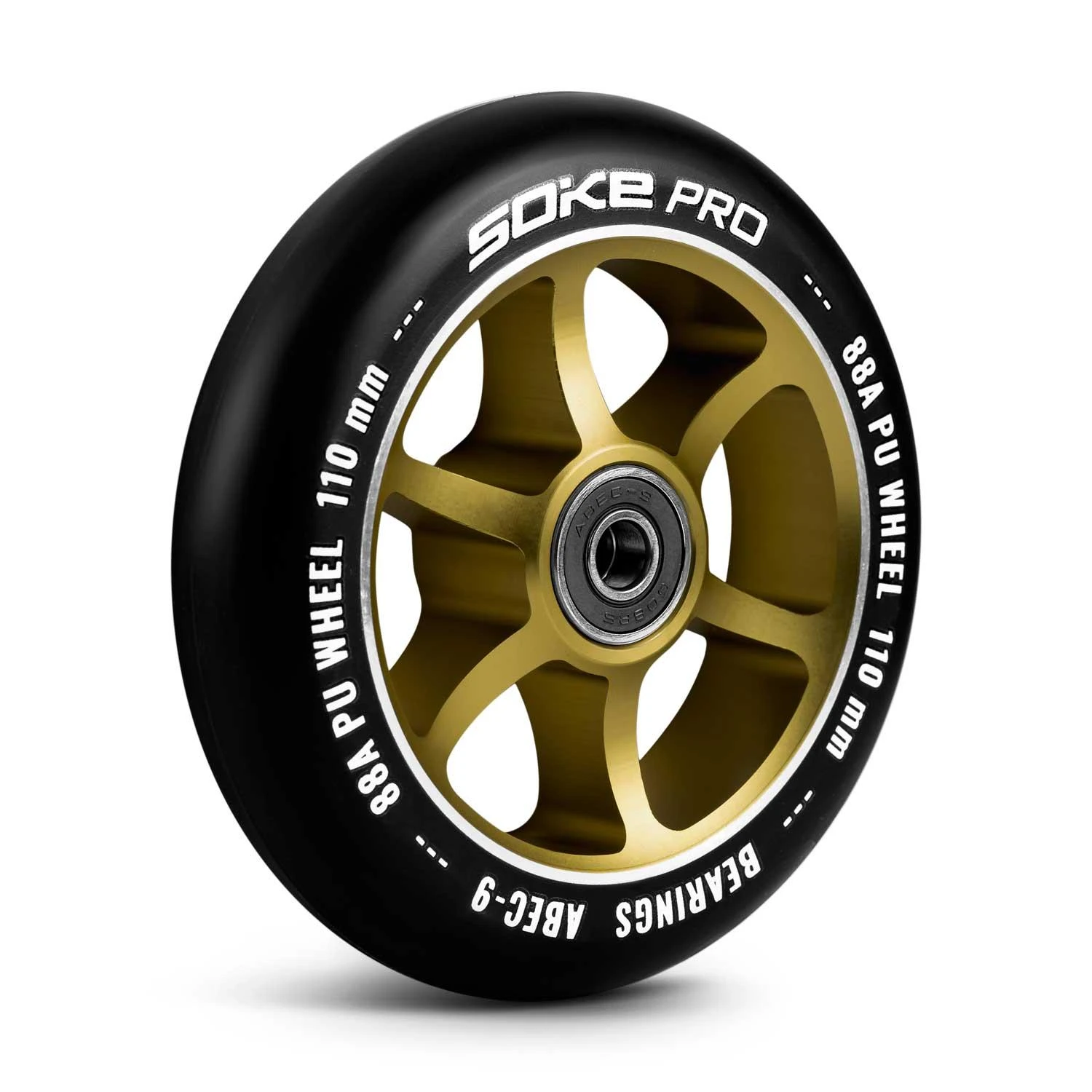 Soke Auksiniai 110 mm riedžių ratukai paspirtukui, 2 vnt.