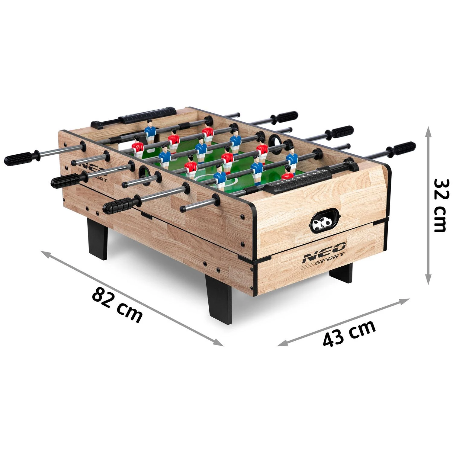Kelių žaidimų stalas 4in1 Neo Sport NS-800 80x43x30cm medinis