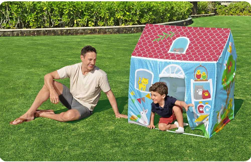 Intex Palapinės tipo namelis su langais 114 x 102 x 76 cm Bestway 52007