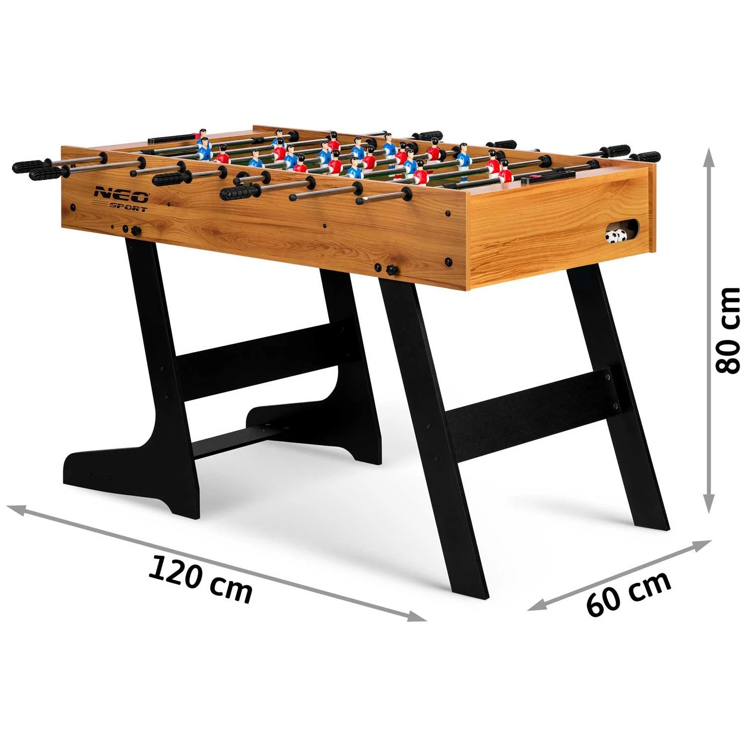 Neo-Sport Neosport stalo futbolo stalas 121 x 61 x 80 cm NS-803 medinis