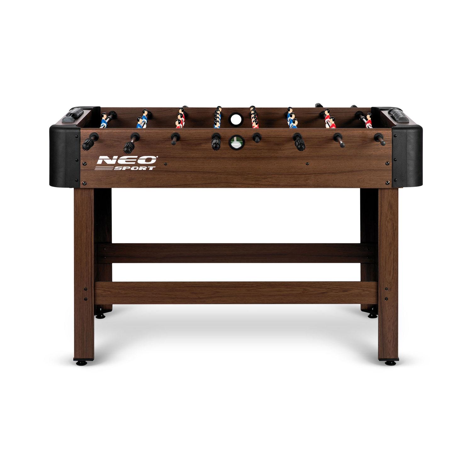 Neo-Sport stalo futbolo stalas 118 x 61 x 79 cm NS-804, tamsiai rudas