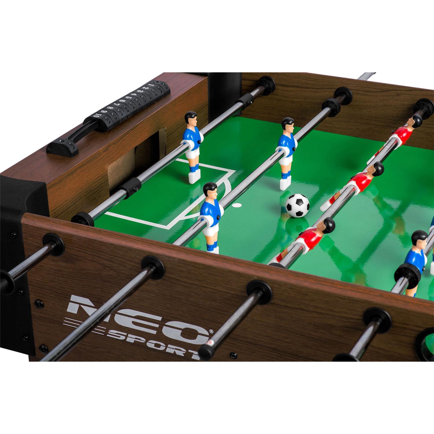 Neo-Sport stalo futbolo stalas 118 x 61 x 79 cm NS-804, tamsiai rudas