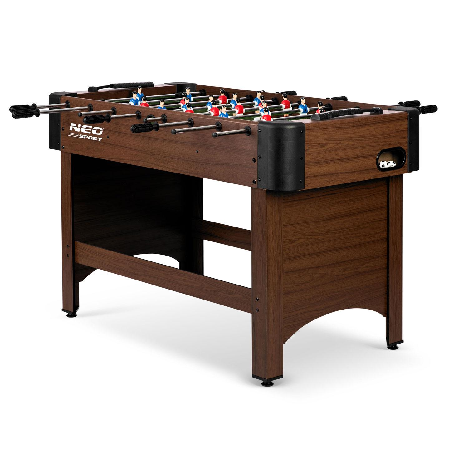Neo-Sport stalo futbolo stalas 118 x 61 x 79 cm NS-804, tamsiai rudas
