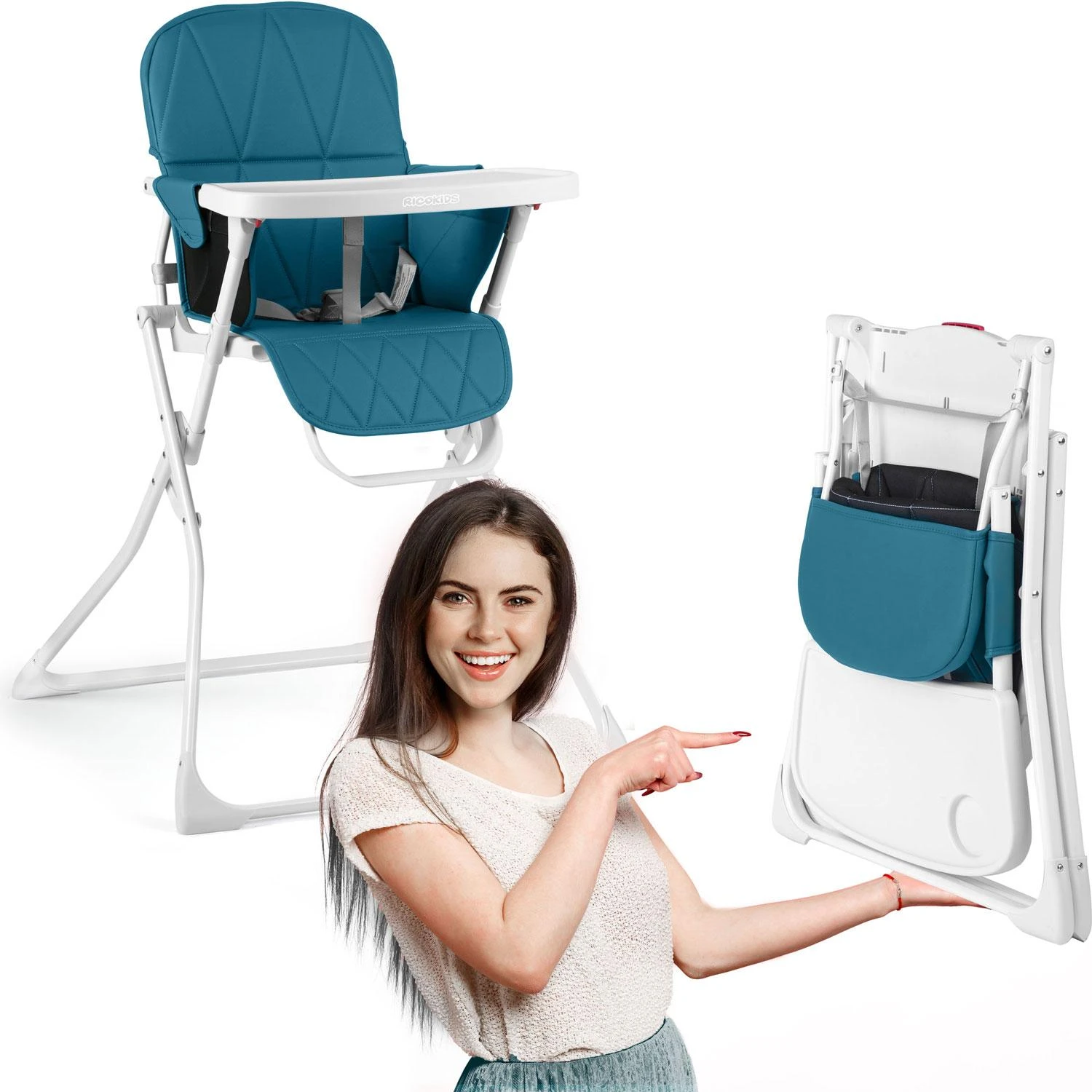Ricokids Maitinimo kėdutė Nuco, mėlyna