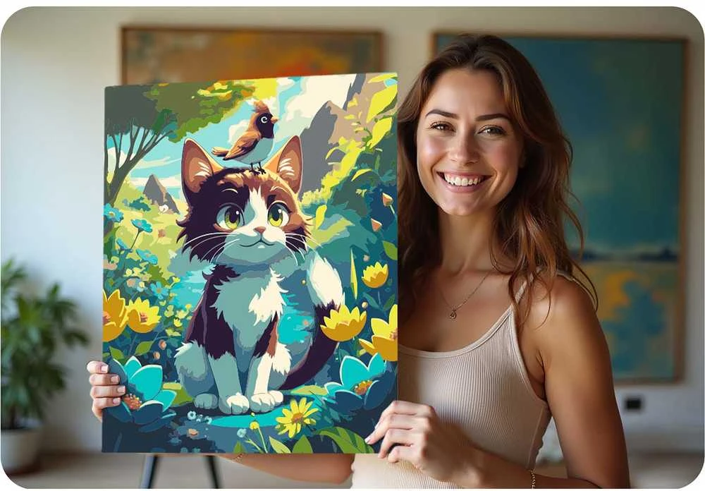 Paveikslas tapymui pagal skaičius 40x50 cm „Massido“ katinas