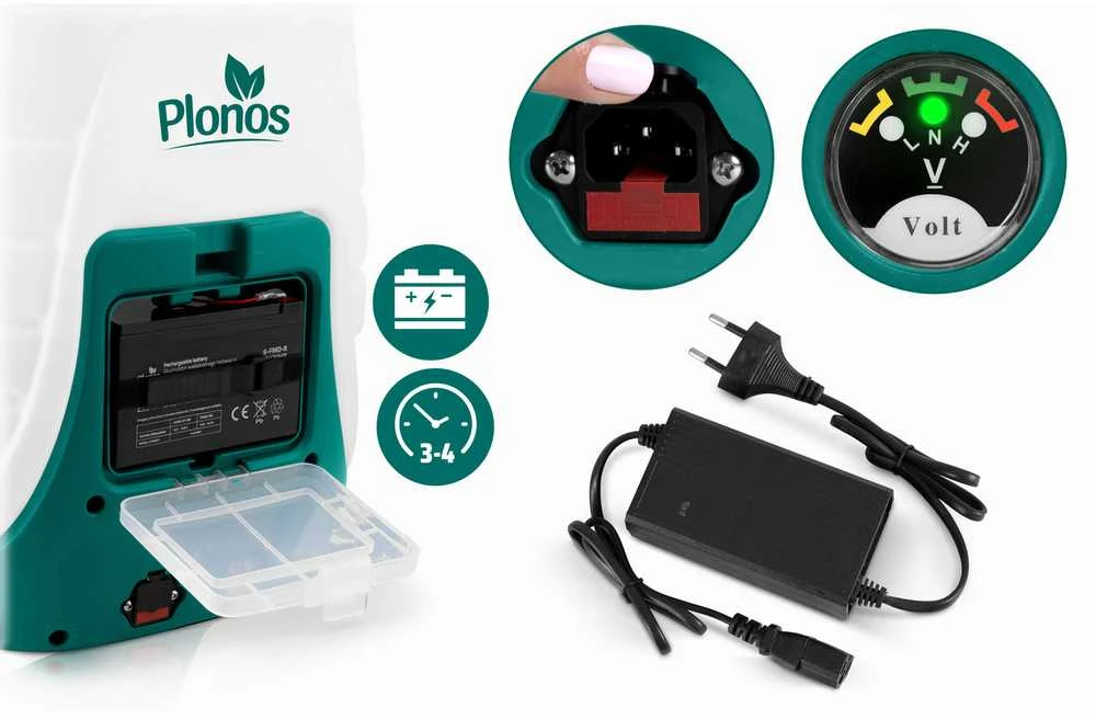 „Plonos PL-600“ akumuliatorinis purkštuvas su vežimėliu