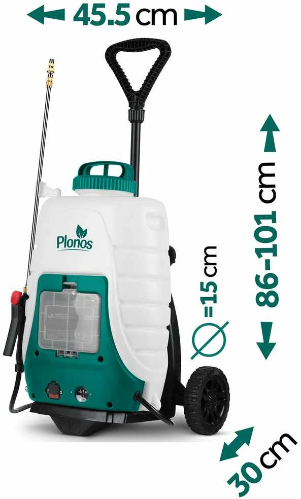 „Plonos PL-601“ akumuliatorinis purkštuvas su vežimėliu