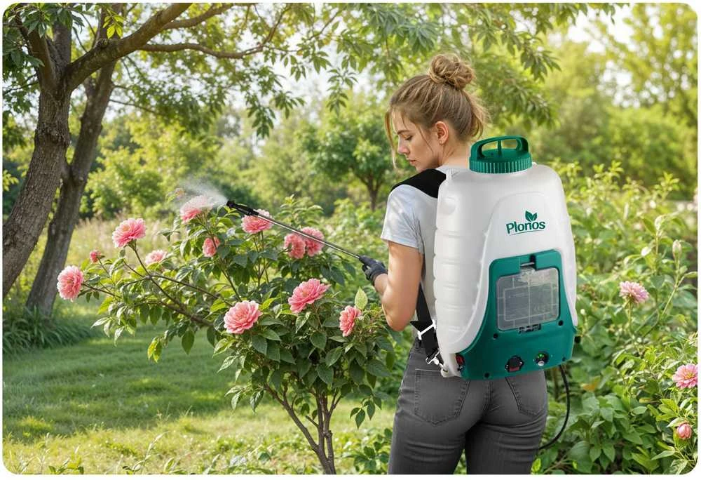 „Plonos PL-600“ akumuliatorinis purkštuvas su vežimėliu