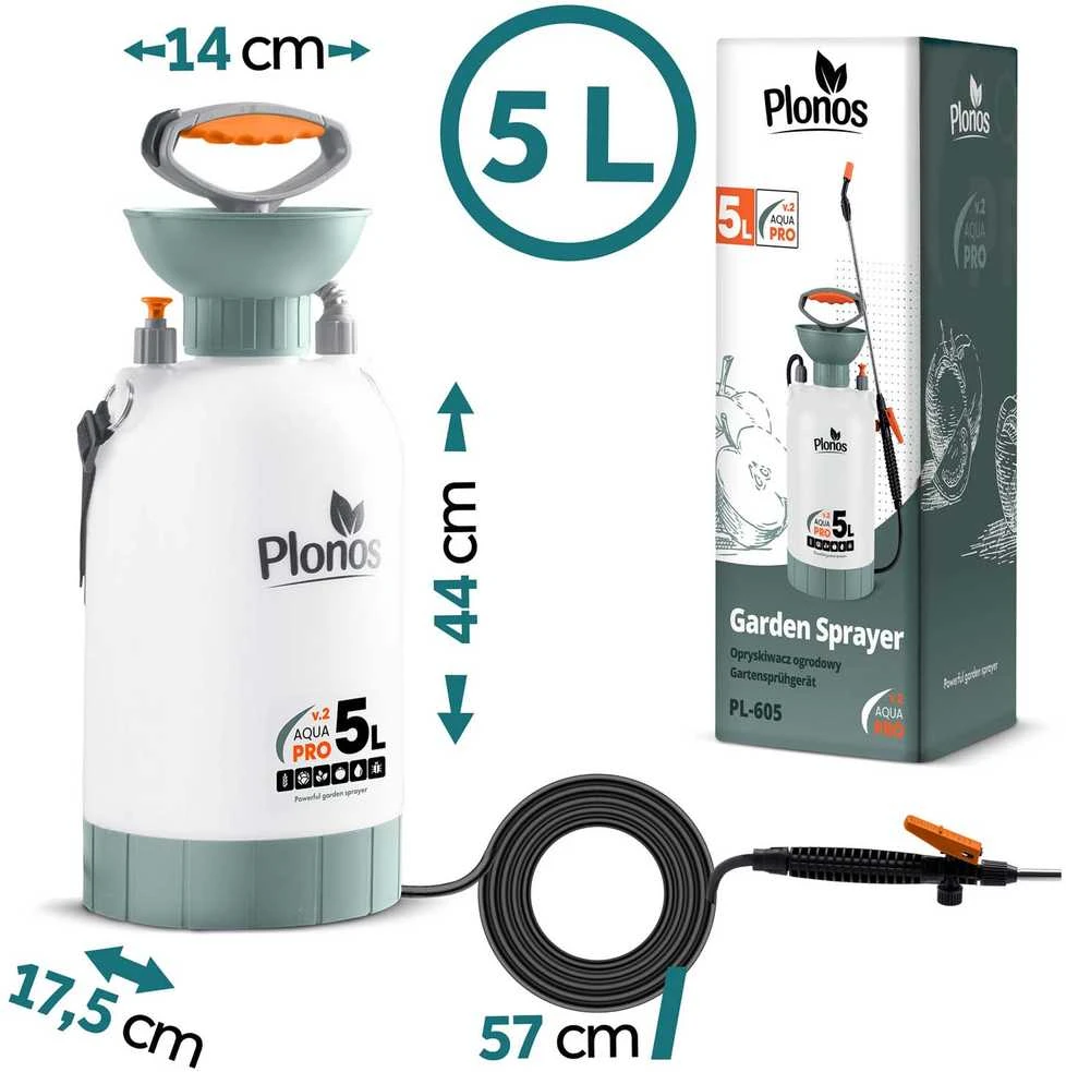 Rankinis slėginis purkštuvas 5 l Plonos PL-605
