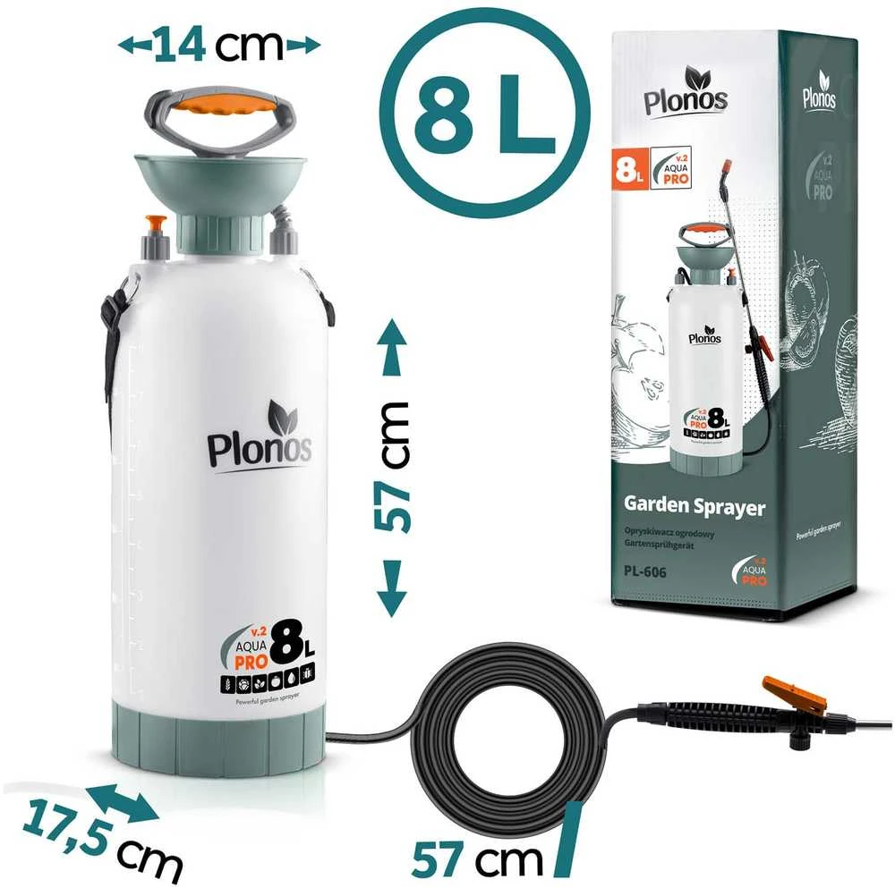 Rankinis slėginis purkštuvas 8 l Plonos PL-606