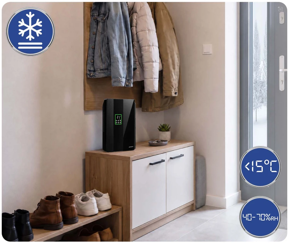 Automatinis oro sausintuvas Berdsen BD-861 700 ml/parą su higrostatu ir pulteliu, juodas