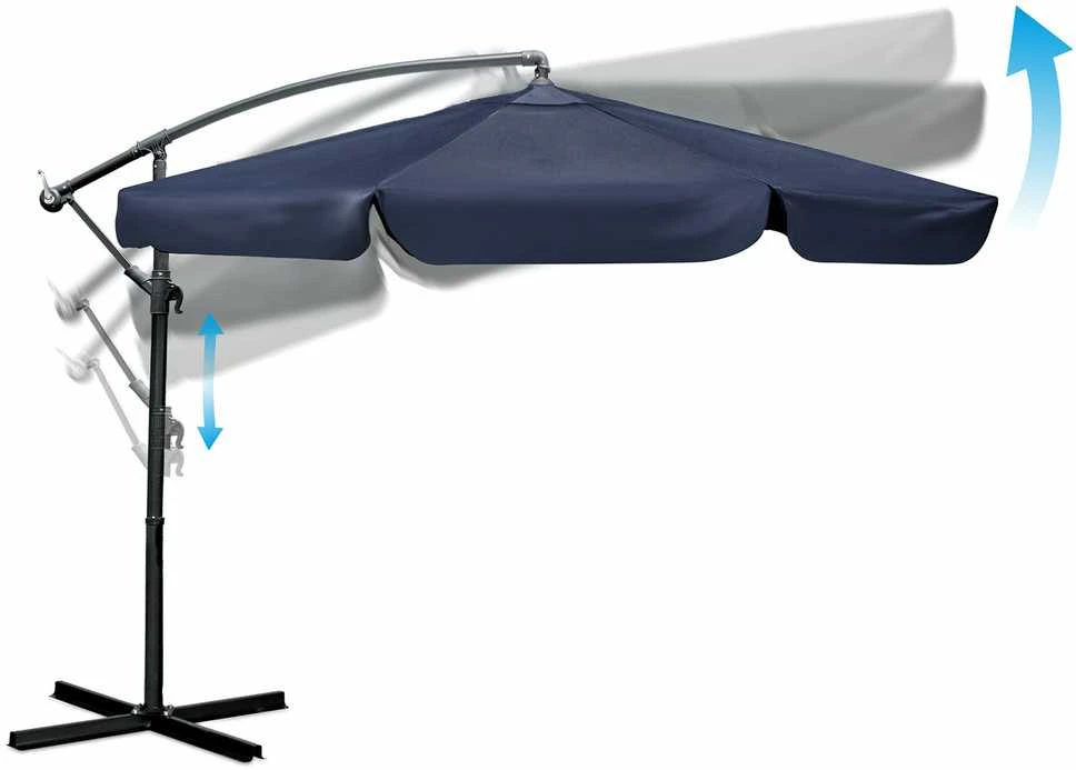 Sulankstomas 8 segmentų 350 cm sodinis skėtis su dėklu Plonos PL-881