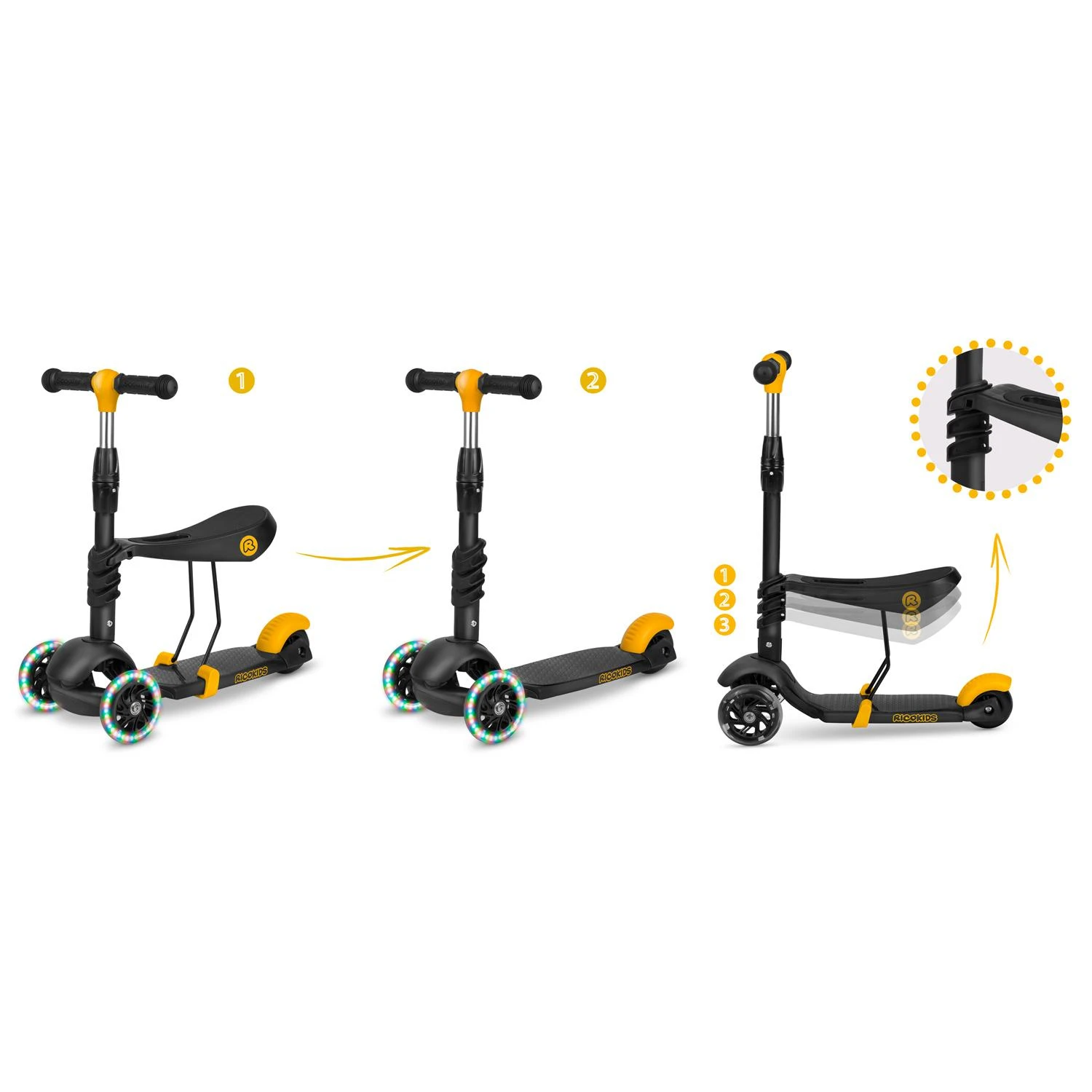 Triratis paspirtukas Ricokids Cubi
