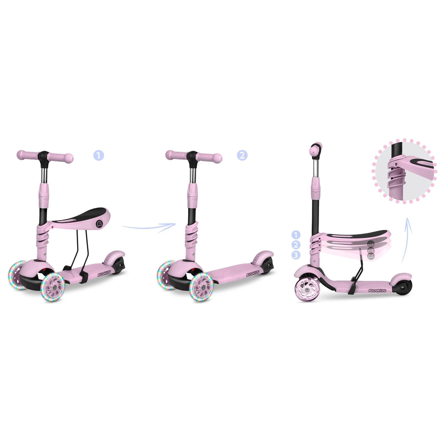 Triratis paspirtukas Ricokids Cubi