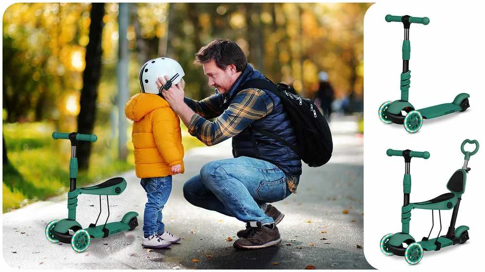 „Ricokids Todi“ triratis paspirtukas – žalias