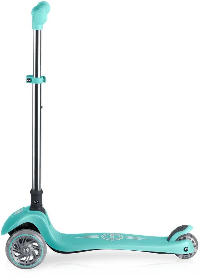 Ricokids Glow triratis vaikų balansinis paspirtukas šviečiantis tamsoje turkio spalvos