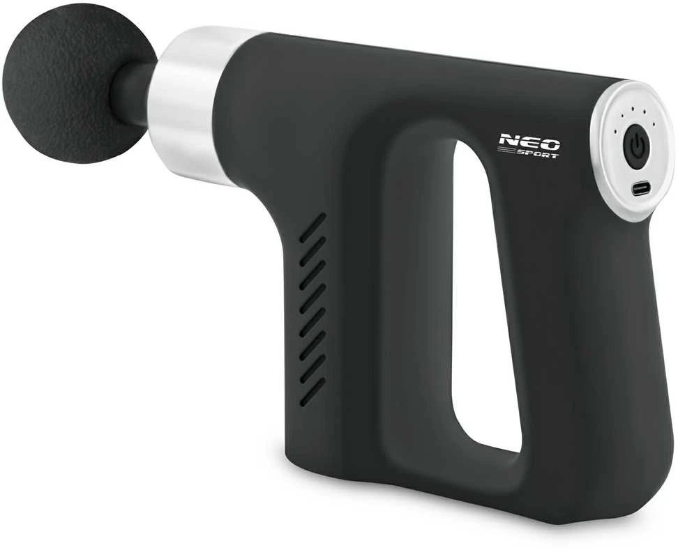 Kūno masažo pistoletas 5 antgaliai NS-502 Neo-sport juodas