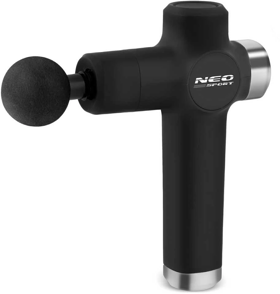 Kūno masažo pistoletas NS-501 Neo-sport juodas su 8 antgaliais