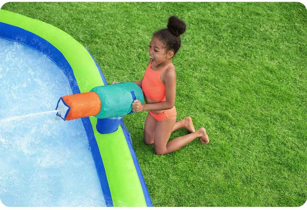 Žaidimų aikštelė Vandens parkas Turbo Splash Mega vandens parkas BESTWAY