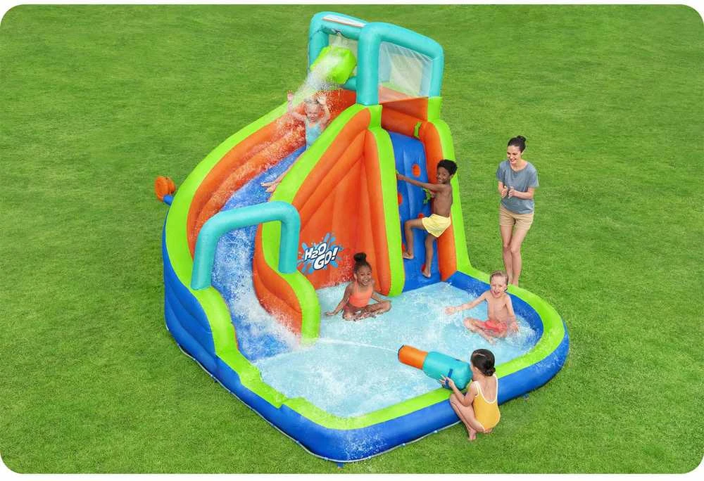Žaidimų aikštelė Vandens parkas Turbo Splash Mega vandens parkas BESTWAY