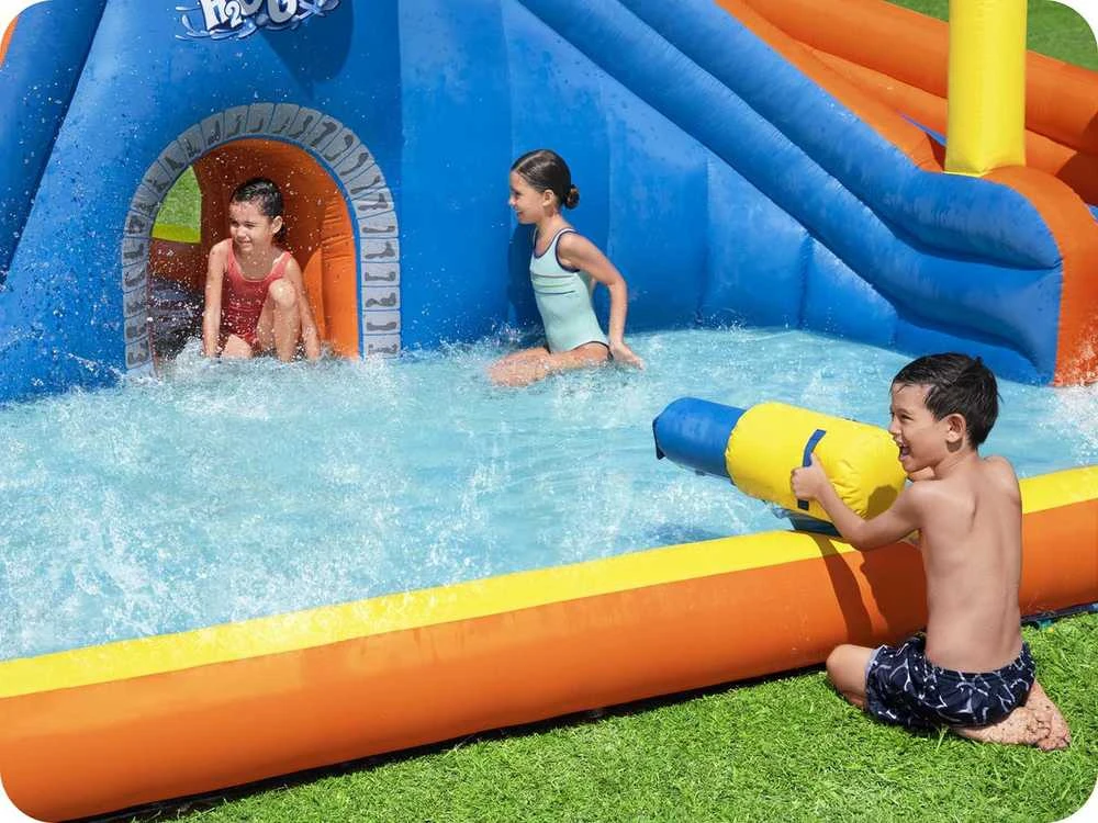 Bestway didžiulė VANDENS ŽAIDIMŲ AIKŠTELĖ 551x502x265cm čiuožykla 53377