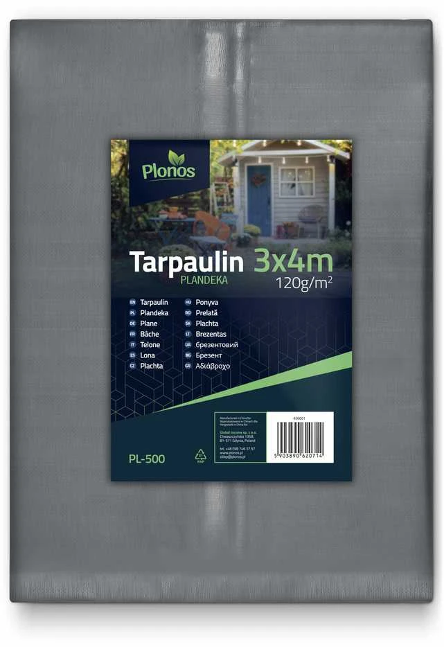 Brezentas 300 x 400 cm 120 g/m2 Plonos PL-500