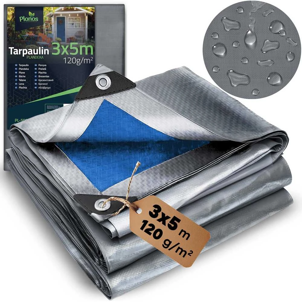 Brezentas 300 x 500 cm 120 g/m2 Plonos PL-500