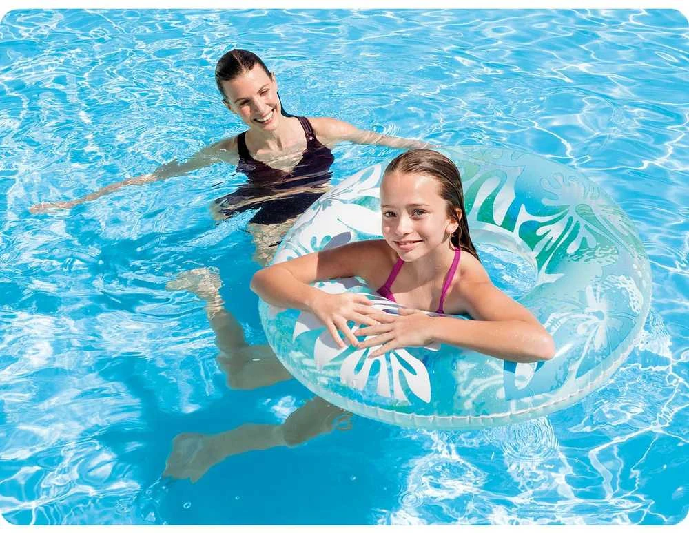Plaukimo žiedo skersmuo 91 cm 3 spalvos INTEX 59251 oranžinė