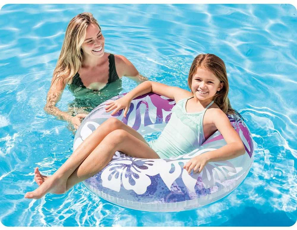 Plaukimo žiedo skersmuo 91 cm 3 spalvos INTEX 59251 oranžinė