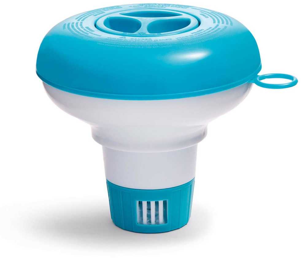Intex Plaukiojantis cheminių medžiagų dozatorius + 1kg daugiafunkcinių tablečių