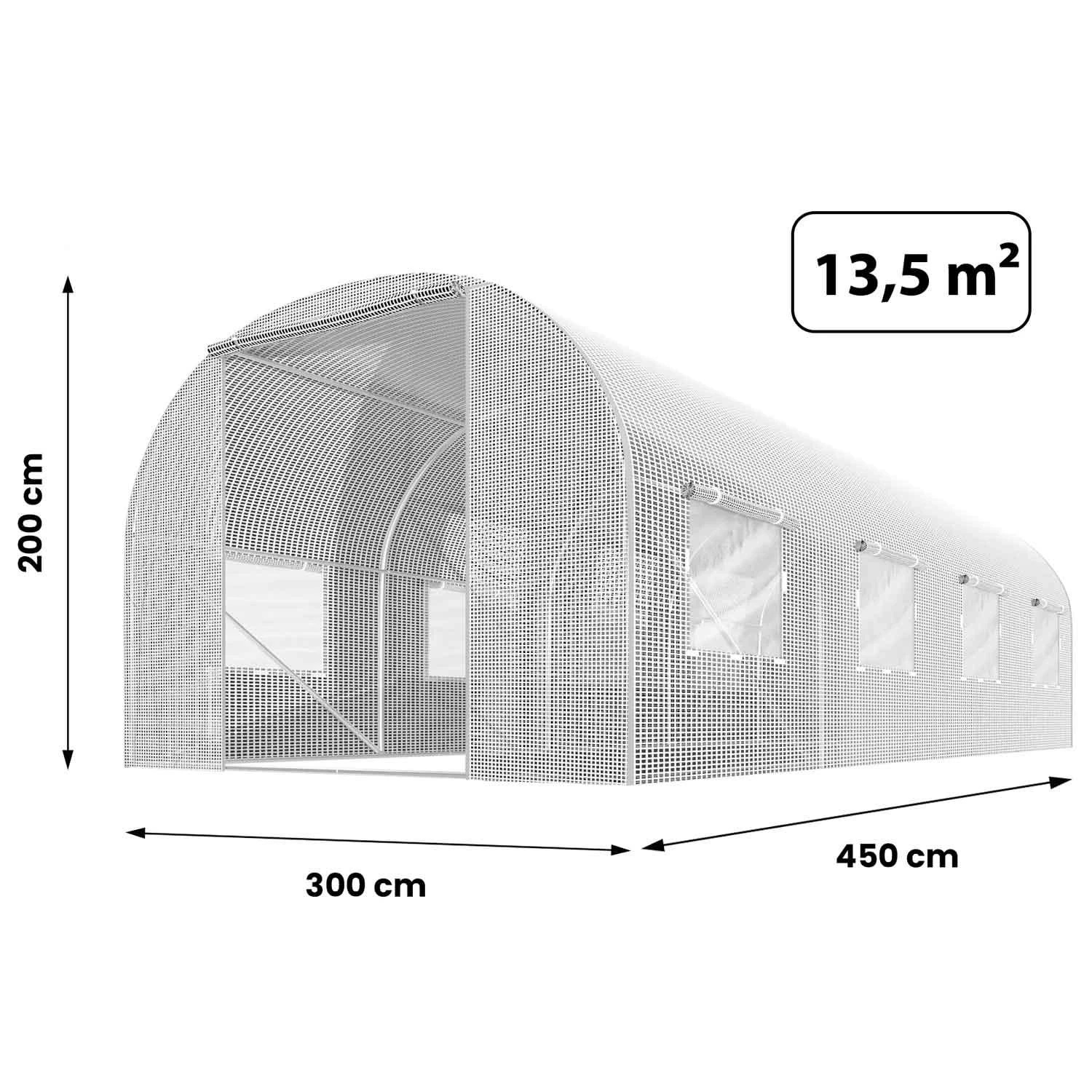 Nukido Sodo tunelio folija 3x4,5m (13,5m2) balta Plonos