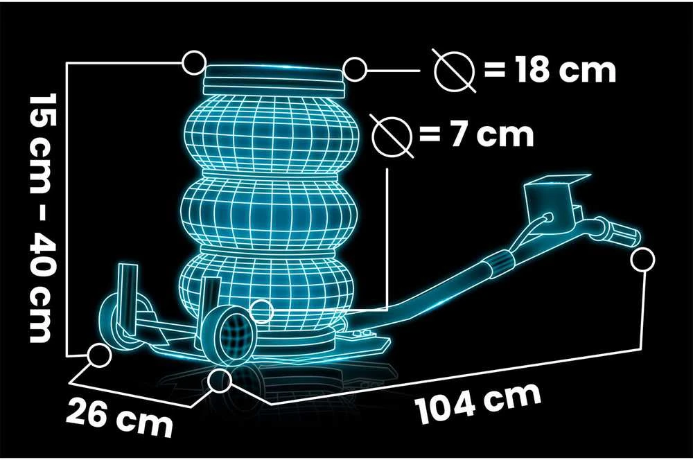 Humberg Pneumatinis automobilinis keltuvas, 3.5 tonos keliamosios galios, didelio našumo grindų keltuvas automobiliams, sunkvežimiams ir visureigiams, hidraulinis keltuvas garažui ir pagalbai kelyje