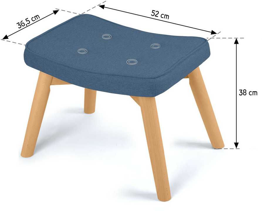 Sofa Kojų pakojis „Norse Sofotel“ foteliui, mėlynas