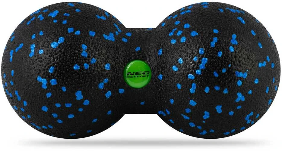 Neo-Sport Dvigubas masažinis ir fitneso kamuolys NS-966, juodas ir mėlynas