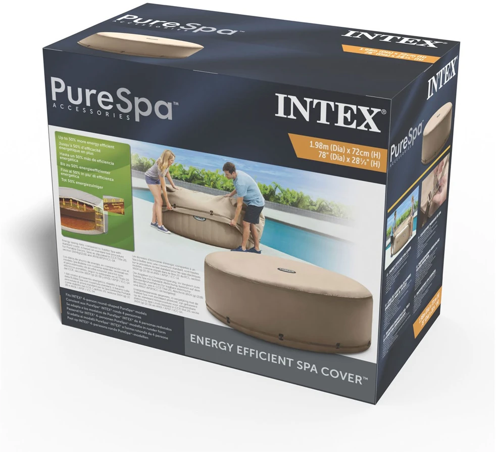 Intex 28523 apvalus termo uždangalas SPA 4 asmenų visų metų naudojimui