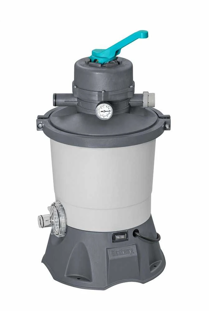 Bestway Baseino smėlio filtro siurblys, 3596 l/h srautas, 1100-16000 l baseinams, su 25 kg smėlio, 32mm žarnos jungtis